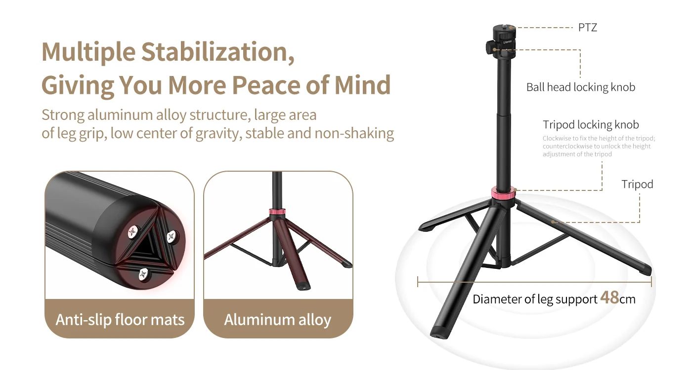 Tripod Ulanzi MT-79 – Chân đèn chắc chắn, linh hoạt