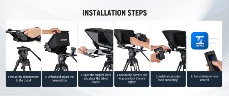 Máy nhắc chữ từ xa NEEWER X12II thao tác sử dụng