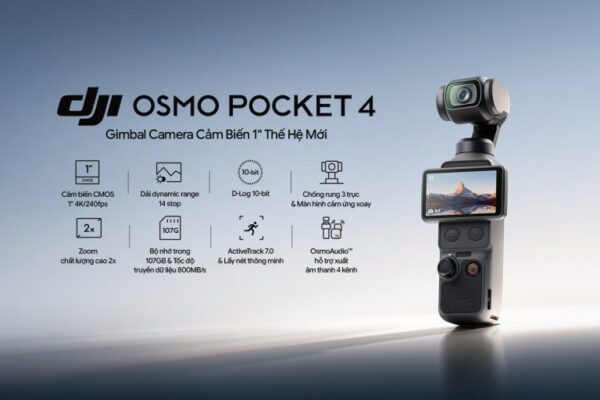 DJI Osmo Pocket 4 2026 Gimbal Camera Cảm Biến
