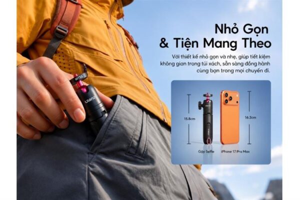 Ulanzi MT55 nhỏ gọn, dễ mang đi